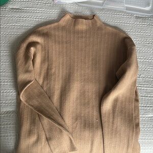 NWOT Tahari Tan Turtleneck Sweater